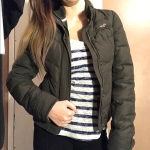 SALE Hollister faux fur puffer jacket